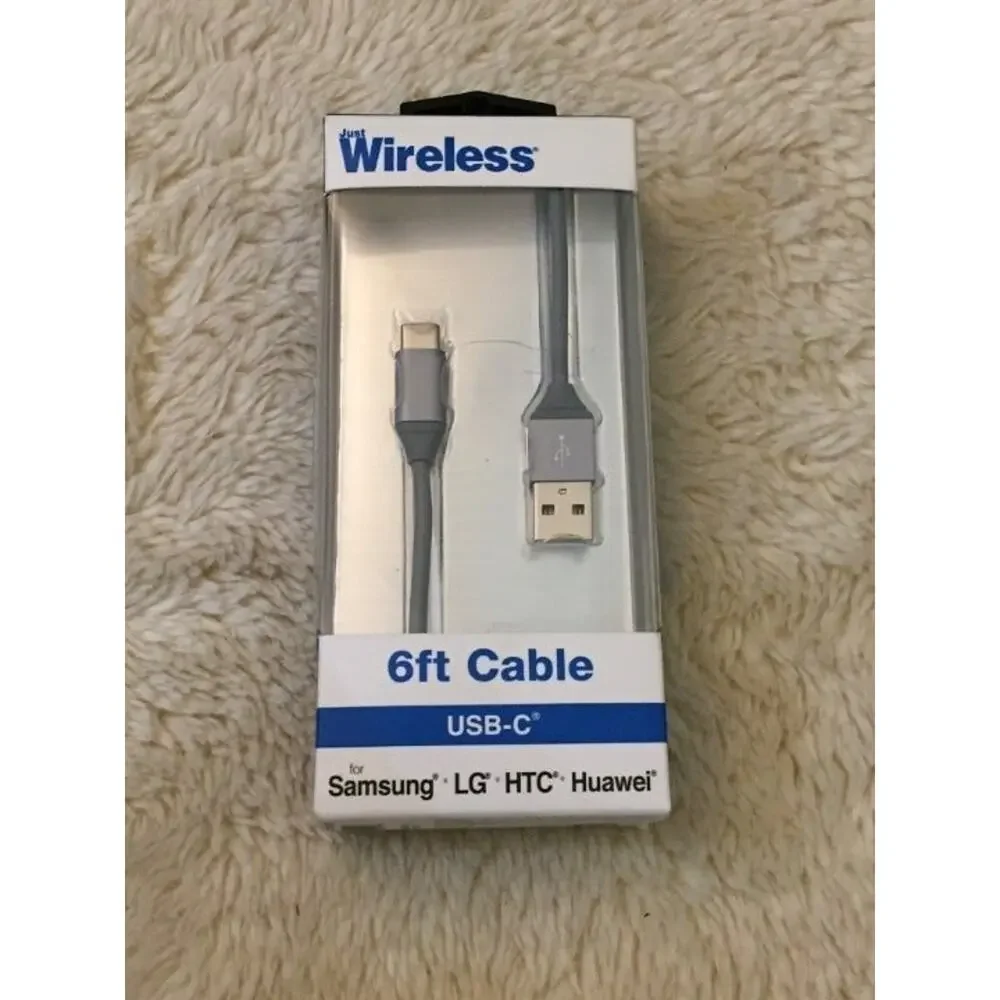 Just Wireless 6ft USB-C Cable - Grey